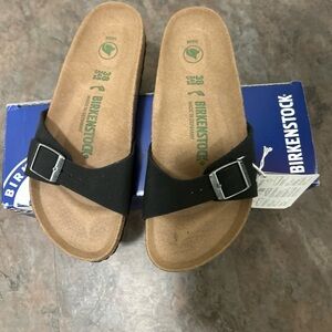 Birkenstock MADRID Black Single Buckle Sandals Size 7-7.5 EU Size 38